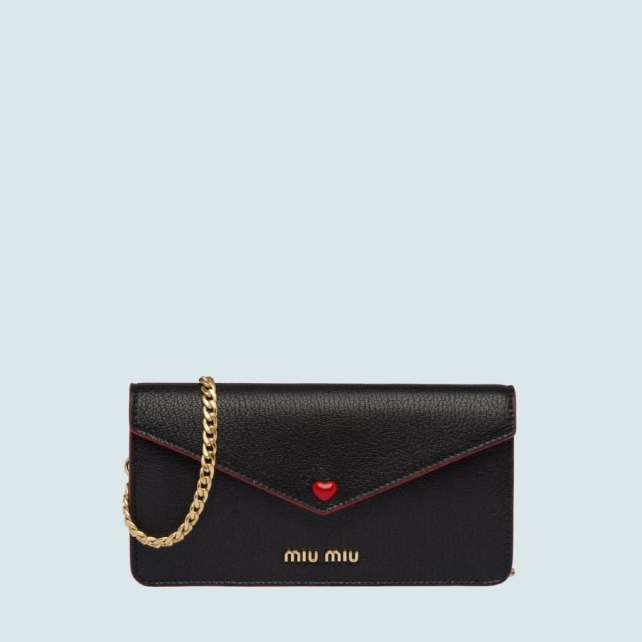 ミュウミュウ Miu Miu ハート バッグ ファッション バック バック ショルダーバッグ ブラック ゴールド ハート ゴート レザー 5dh0442bc3f0002miumiu5dh0442bc3f0002 ブランドショップprecious