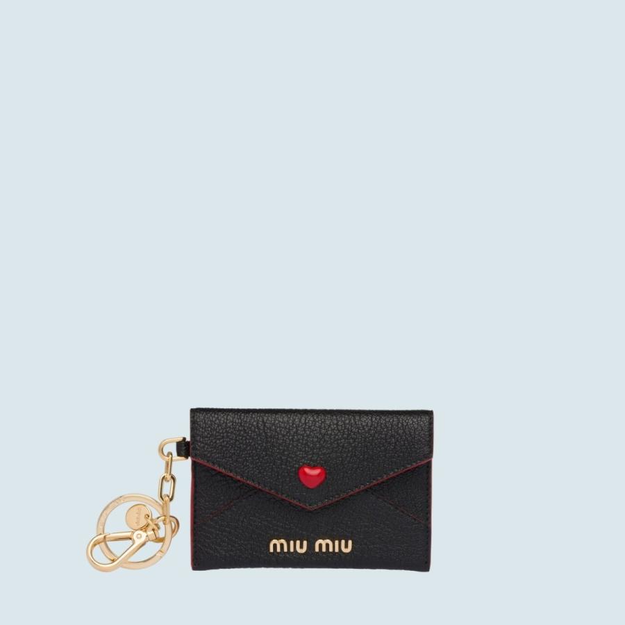 ミュウミュウ Miu Miu キーケース キーホルダー ブラック ブラック ゴールド ハート ゴールド ゴートレザー キーホルダー 5tl3462bc3f0002miumiu5tl3462bc3f0002 ブランドショップprecious
