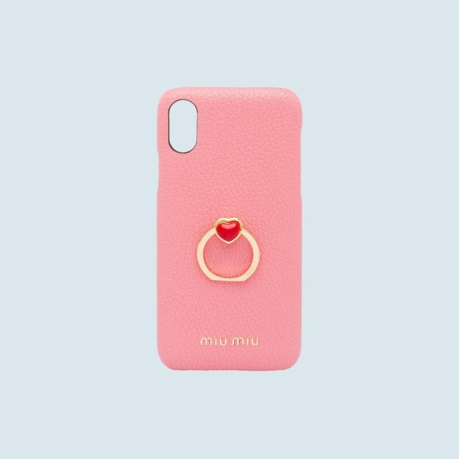 一番の日本正規品のミュウミュウ Miu Miu Iphone X Iphonex Iphone マドラスレザー アイフォンケース Iphonexs ハート ピンク ゴールド ハート メタル リング マドラスレザー 5zh05caqf0028miumiu5zh05caqf0028 ブランドショップprecious 公式 の