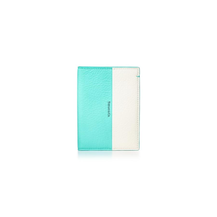 ティファニー Tiffany パスポートカバー ティファニーブルー オフホワイト 秋 グレイン カーフスキン 新作 レザー レザー tiffany ブランドショップprecious