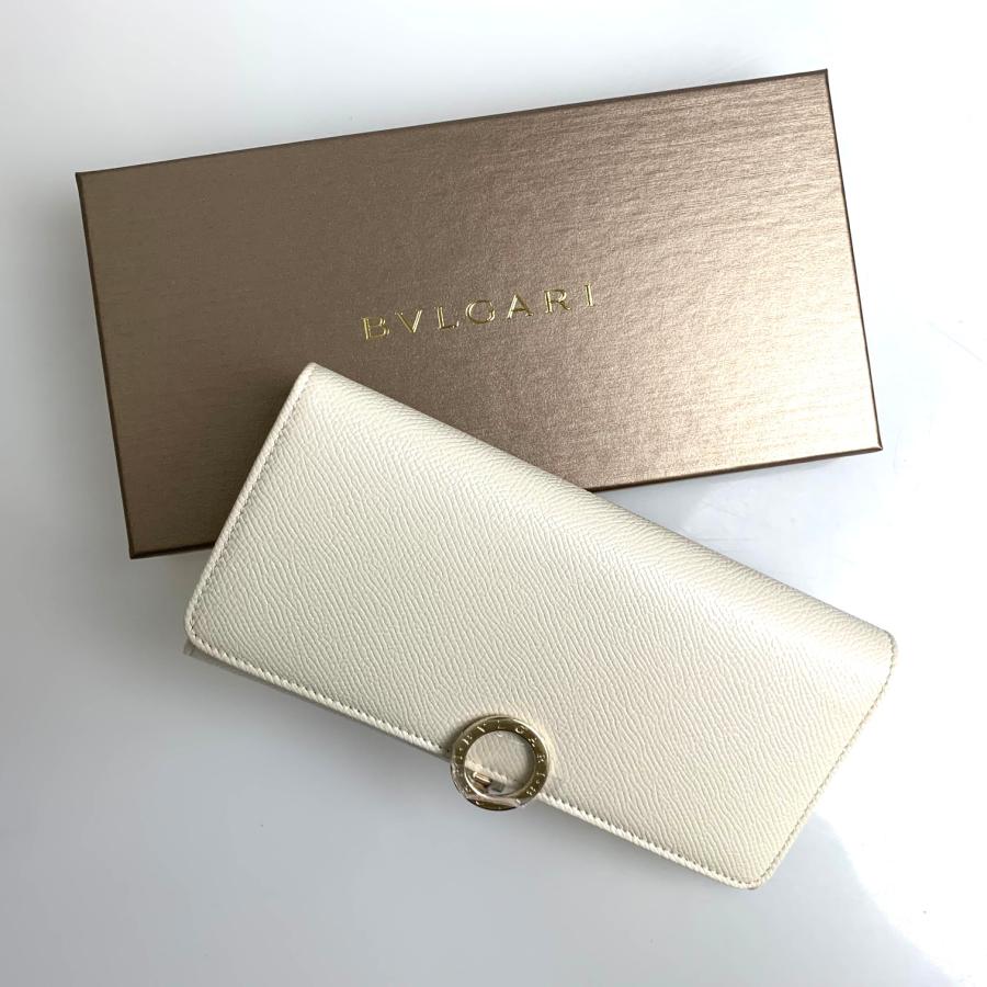 ブルガリ Bvlgari ピンク 財布 長財布 フラップ かぶせ 長財布 二つ折り ２つ折り 春 ホワイト ピンク ゴールド カーフレザー 2440bvlgari2440 ブランドショップrarelist