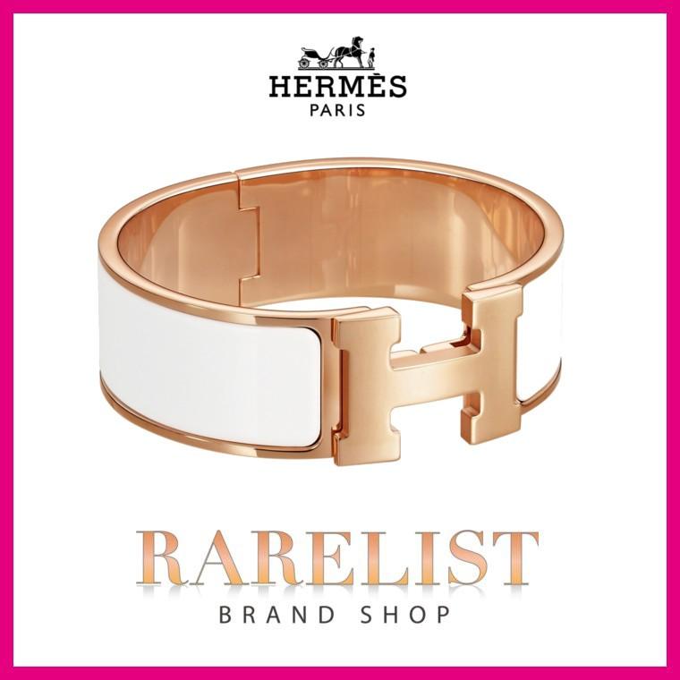高速配送抜群 エルメス Hermes バングル ブレスレット ホワイト ワングル アクセサリー ピンクゴールド Rarelist ホワイト Hermeshfo31 ブランドショップrarelist 日本産