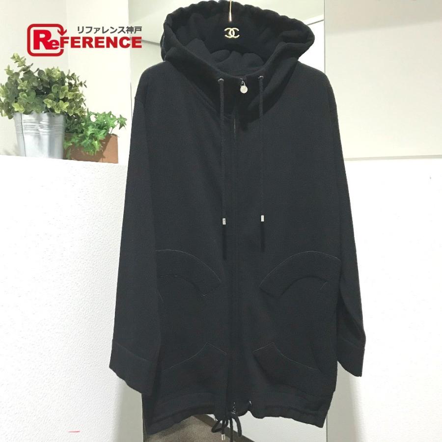 Chanel シャネル Pk Cc Casual パーカ 15b レディース 現品限り一斉値下げ Cc ココマーク カーディガン シャネル ブラック レディース 中古 1 リファレンス コレクション