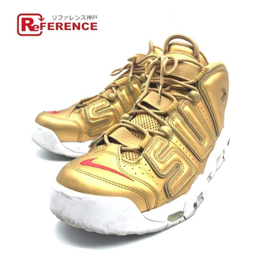 Nike ナイキ 700 スニーカー Nike Supreme スニーカー モアテン シュプテン Air More Uptempo メンズ Suptempo 国内正規品 スニーカー ゴールド メンズ 中古 K 0519 12 リファレンス コレクション