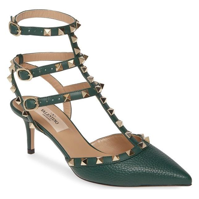 valentino rockstud pointy toe pump