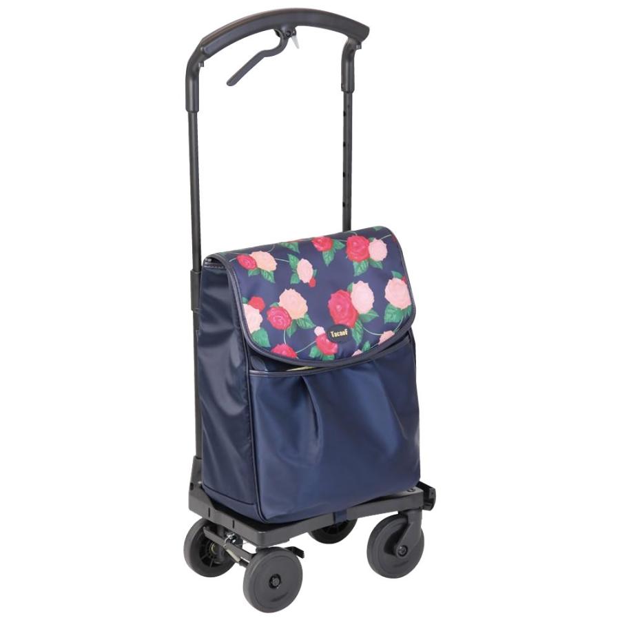 お年玉セール特価 の テイコブ Tacaof 花柄 同梱 代引き不可 ベーシックタイプ 旅行用品 使いやすさを追求した横押しカート Cmab 幸和製作所 Wcc08 Nv ネイビー ブレーキ付き ブレーキ付き 幸和製作所 Cmab Roomdesign おとなりカート