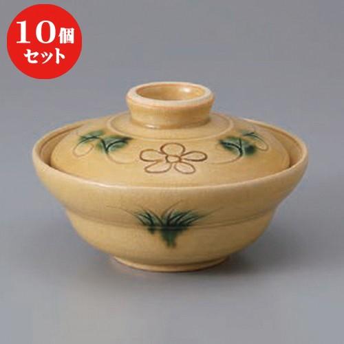 10個セット X 蓋向 黄瀬戸花唐草小蓋物 飲食店 12 3 X 7 6cm 料亭 旅館 和食器 飲食店 業務用 Mkd 10set せともの本舗 在庫あり即納 の 超歓迎売れ筋no 1 の