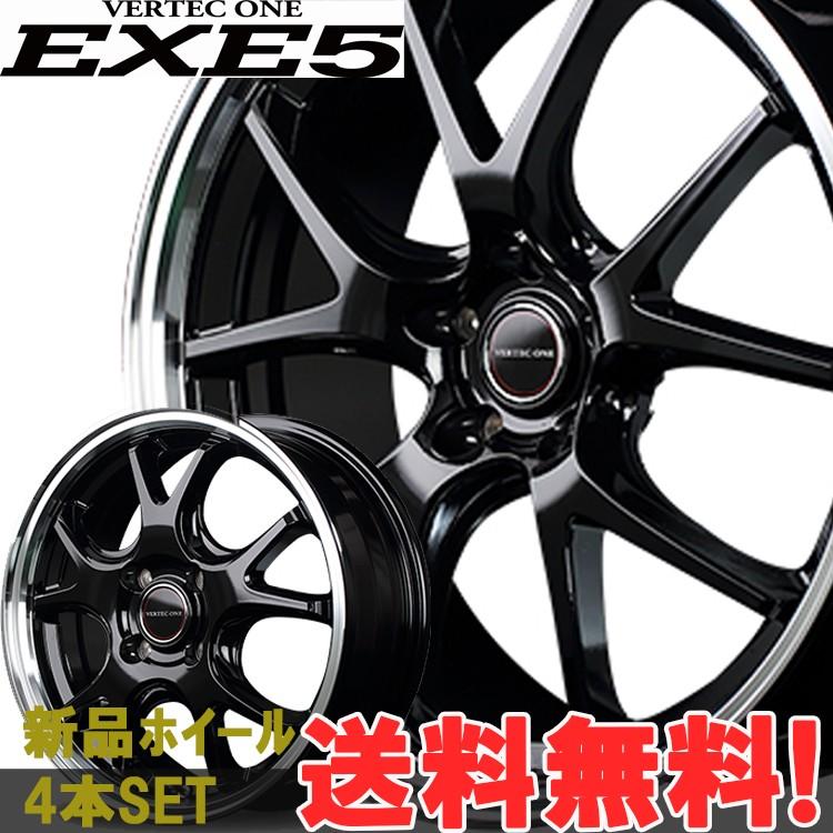 16インチ 4h100 6 0j 4h100 6j 43 4穴 マルカ アルミホイール ヴァーテックワン Exe5 ホイール 6j 43 4本 1台分セット Mid Vertec One Exe5 グロッシーブラック リムポリッシュ Acab8064apcm シンシアモール 店