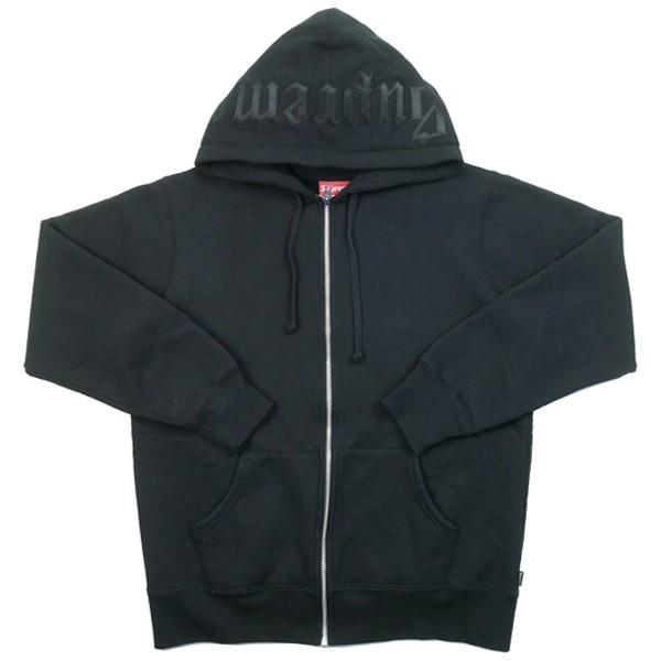 シュプリーム Logo Supreme Size M 16aw Old English Hood Logo Zip Up 黒 Sweat スウェットパーカー 黒 Size M 中古品 良い 中古 ブランド古着の買取販売stay246
