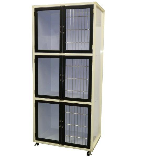 ペットホテル三段マンション 犬小屋 屋外サークル ヤフー店 ペット用品のスリーエス Hotel Hwb800g ペット用品のスリーエス 犬小屋 ｈｗｂ ８００ｇ ブラック扉 割引購入即納