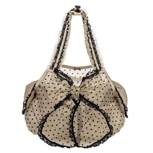フォーペッツオンリー For Bag Pets Only Sサイズ 小型犬 Bon Bon Bag Beige Tulle Pois Black Pe19 B5 Sサイズ 小型犬 キャリーバッグ セレブ S Tiara Pets Japan激安セール高評価 安心の定価販売即出荷