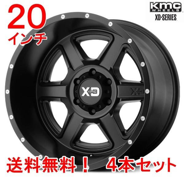 ハイラックスピックアップ 自動車 215サーフ アルミホイール タイヤ ホイール ２０インチ 送料無料 Kmc Xdシリーズ フュージョン x9jオフセット18mm サテンブラック4本セット Xd トレッド4x4サービス