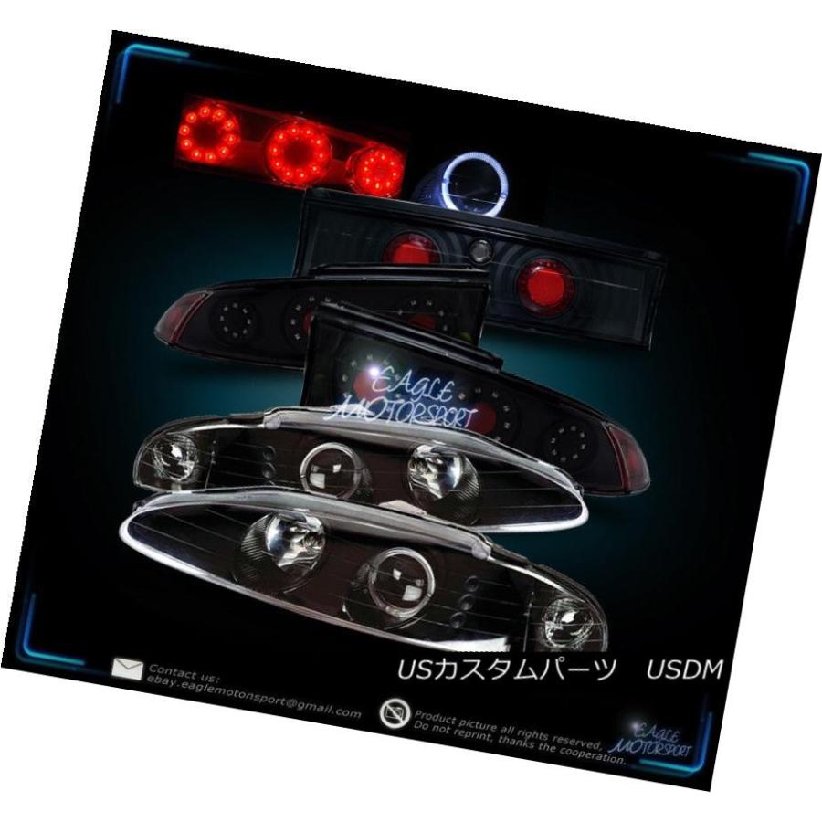 ヘッドライト Blkハロープロジェクターヘッドライト1995 1996 Eclipse Pro Ledテールライトブレーキランプ Blk Halo Pro Blk Usdm 0006 271 Usパーツ取り扱い専門店 Usdm