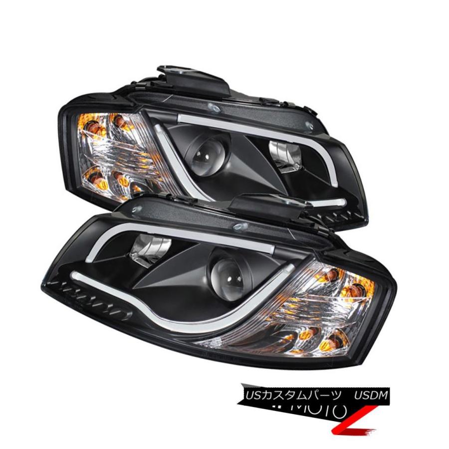 ヘッドライト 06 08 Audi Audi A3 Quattro黒プロジェクターヘッドライト信号ランプ Led 06 08 Drlチューブ付 06 08 自動車 Usdm 0019 147 Usパーツ取り扱い専門店 Usdm