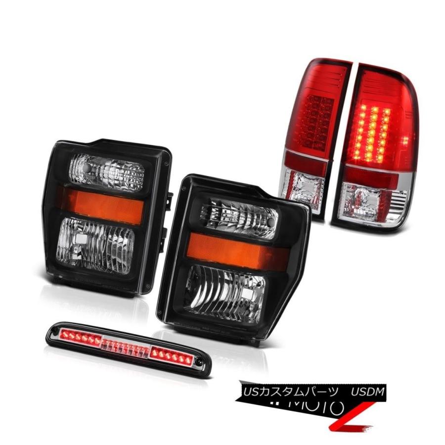 ヘッドライト ブラックヘッドランプハイストップledブライトl E Dテールライト08 10 Headlam Black F250ハーレーダビッドソン Black 自動車 Headlam