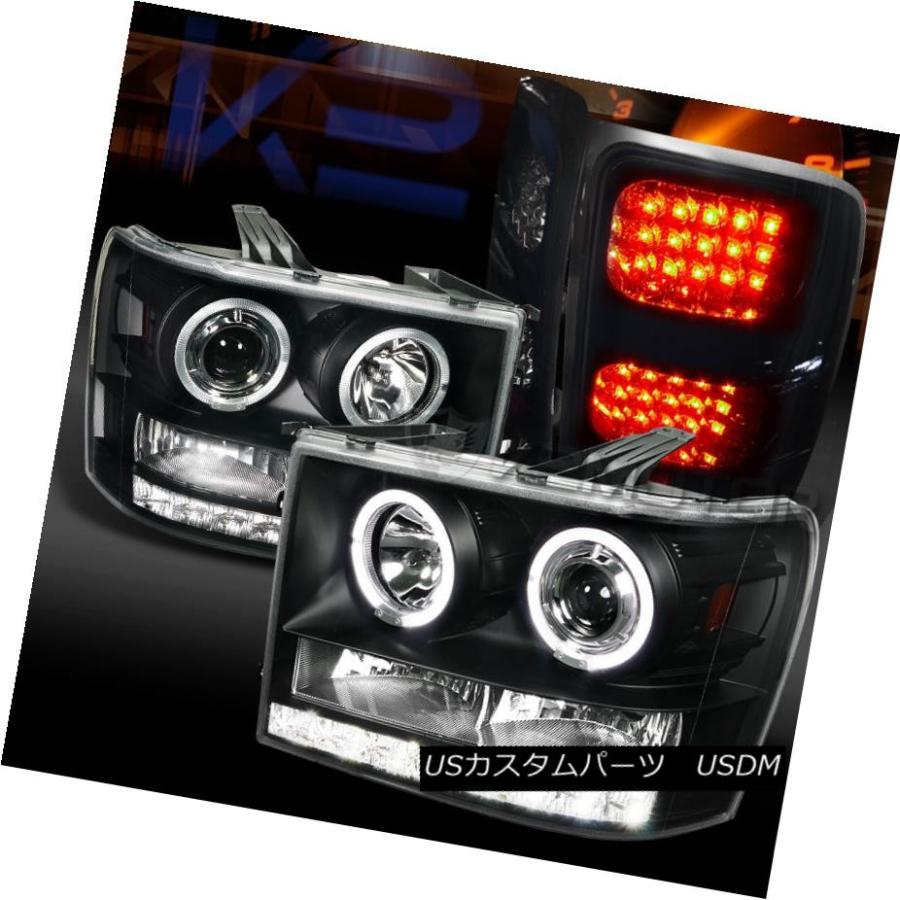 テールライト 07 14 Gmc Sierraデュアルハロープロジェクターヘッドライト グロー 自動車 Ssyブラックledテールラ 07 14 Usdm 0034 724 Usパーツ取り扱い専門店 Gmc Usdm