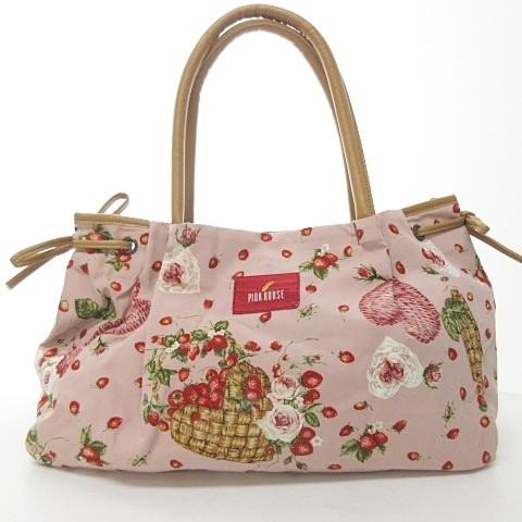 中古 ピンクハウス Pink ピンク ピンク House 薔薇 トートバッグ ショルダーバッグ 花柄 いちご ハート 薔薇 ピンク メルローズ 0726 Nst レディース ベクトル 古着 023 ブランド古着販売のベクトル