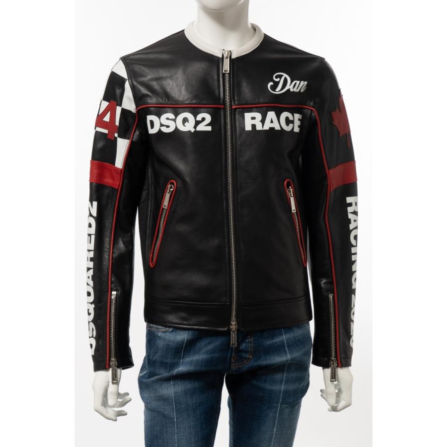 ディースクエアード Dsquared2 レザーブルゾン レザージャケット ノーカラー Dsquared2 メンズ ジャケット S74am1005sy1443 ブラック 2020年春夏新作 ブラック 4200311 Viaspiga