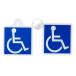 AMUZ international symbol mark wheelchair reflection type magnet &amp; suction pad each 1 sheets SD-1
