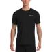  Nike плавание solid короткий рукав гидро защита NESSA586 ( Nike плавание Rush Guard выгоревший на солнце участок меры бассейн )
