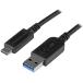 USB�P�[�u��/USB 3.2 Gen 2 Type-A-Type-C/1m/10Gbps/�I�X �I�X/�u���b�N/�[�d &amp; �f�[�^�]�� ����/�^�C�vC �R�l�N�^�[ USB31AC1M