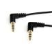  тонкий 3.5mm стерео Mini штекер аудио кабель обе край L type 1.8m мужской / мужской MU6MMS2RA
