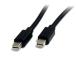 Mini DisplayPort 1.2�P�[�u��/1m/4K60Hz/Thunderbolt 2�|�[�g�݊�/21.6Gbps HBR2/mDP�I�X-mDP�I�X/�u���b�N/�~�j�f�B�X�v���C�|�[�g/���j�^�[�P�[�u�� MDISP1M