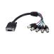 30cm VGA аналог RGB(HD15/ Mini D-Sub 15 булавка )- 5x BNC такой же ось (RGBHV) изменение кабель мужской / женский VGABNCMF1