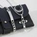  мужской punk стиль аксессуары комплект алфавит браслет Cross колье резьба по дереву кольцо retro 