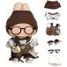 17cm кукла для вельвет ... уголок комбинезон 6 позиций комплект Brown кукла одежда аксессуары 