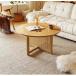  круглый кофе стол low стол из дерева полки имеется натуральное дерево рама высота 40cm компактный сборка простой ( натуральный, 60x40cm)