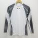 y# Under Armor /UNDER ARMOUR стрейч внутренний рубашка / длинный рукав # белый [LG]MENS/35[ б/у ]