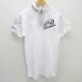 m# Gotcha Golf /GATCHA GOLF половина Zip короткий рукав Golf рубашка / одежда # белый [L]GOLF/MENS/36[ б/у ]