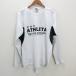 y#a потертость ta/ATHLETA длинный рукав тренировка рубашка / длинный рукав long T# белый [ мужской O ] футбол /10[ б/у ]