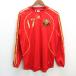 y# Adidas 2002 футбол Испания представитель длинный рукав копия форма / одежда # красный [ мужской L]MENS/25[ б/у ]