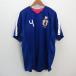 y#JFA футбол Япония представитель копия форма # синий [ мужской LL]MENS...4 номер /42[ б/у ]