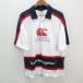 k# canterbury /CANTERBURY Logo принт короткий рукав Rugger рубашка [S( довольно большой )]MENS#2[ б/у ]