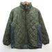 k# filler /FILA с хлопком стеганная куртка JKT[L] зеленый хаки /MENS#249[ б/у ]