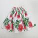 s# хула для # цветочный принт ручная работа юбка пау свободный размер Hawaiian #KIDS* детский / белый /97[ б/у ]