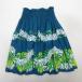 s# хула для # плюмерия рисунок ручная работа юбка пау Hawaiian # свободный размер /LADIES/ синий зеленый /116[ б/у ]