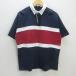 G# Beams /BEAMS HEART короткий рукав Rugger рубашка [L] темно-синий /men's/59[ б/у ]#