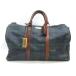 H# Ralph Lauren /POLO RalphLoren check pattern PVC leather Boston bag / green /BAG#15[ used ]