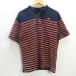 G# canterbury /CANTERBURY Rugger рубашка / окантовка [L] темно-синий orange /men's/120[ б/у ]#