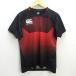 G# canterbury /CANTERBURY регби одежда рубашка с коротким рукавом PRACTICE JERSEY RG30001[XL] чёрный красный /men's/81[ б/у ]#