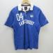 G# canterbury /CANTERBURY короткий рукав Rugger рубашка / хлопок [L] синий /men's/3[ б/у ]#