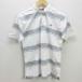 Q# canterbury /CANTERBURY воротник-стойка короткий рукав Rugger рубашка / Polo # белый × пепел [ мужской M]MENS/66[ б/у ]
