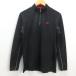 D# Adidas /adidas TaylorMade половина Zip Golf одежда /la gran [M] чёрный /MENS/114[ б/у ]