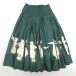 D# хула для # ручная работа юбка пау свободный размер Hawaiian /LADIES# зеленый /35u[ б/у ]