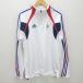 G# Adidas /adidas Франция представитель половина Zip спортивная куртка /AJQ001[L] белый /men's/66[ б/у ]#