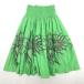 D# хула для # Hawaiian юбка пау растения рисунок [S] зеленый /85P[ б/у ]